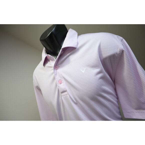 Callaway Other - Callaway Golf Polo Opti Dri Striped Short Sleeve Athletic Shirt Mens Sz Large